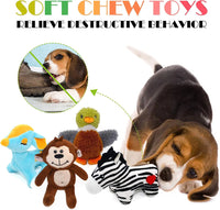 " Dog Squeaky Toys for Small Dogs, Stuffed Animal Puppy Toys, Cute Puppy Chew Toys for Dog Teething Toys, Pet Toys for Small to Medium Dogs, Soft Dog Toys, Plush Dog Toy Pack 12 in Carry Bag"