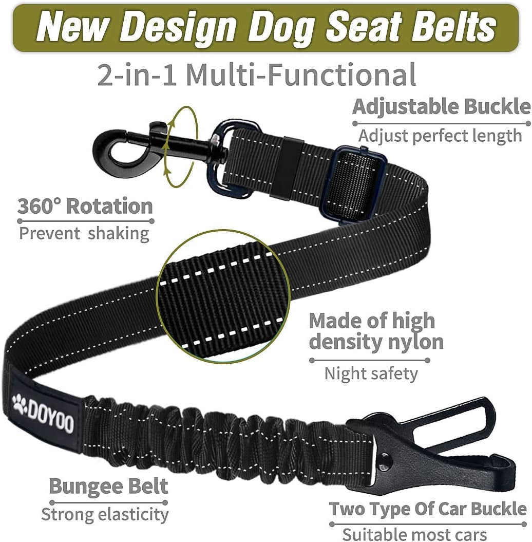 Heavy duty 2-In-1 Multi-Functional Dog Car Seatbelts