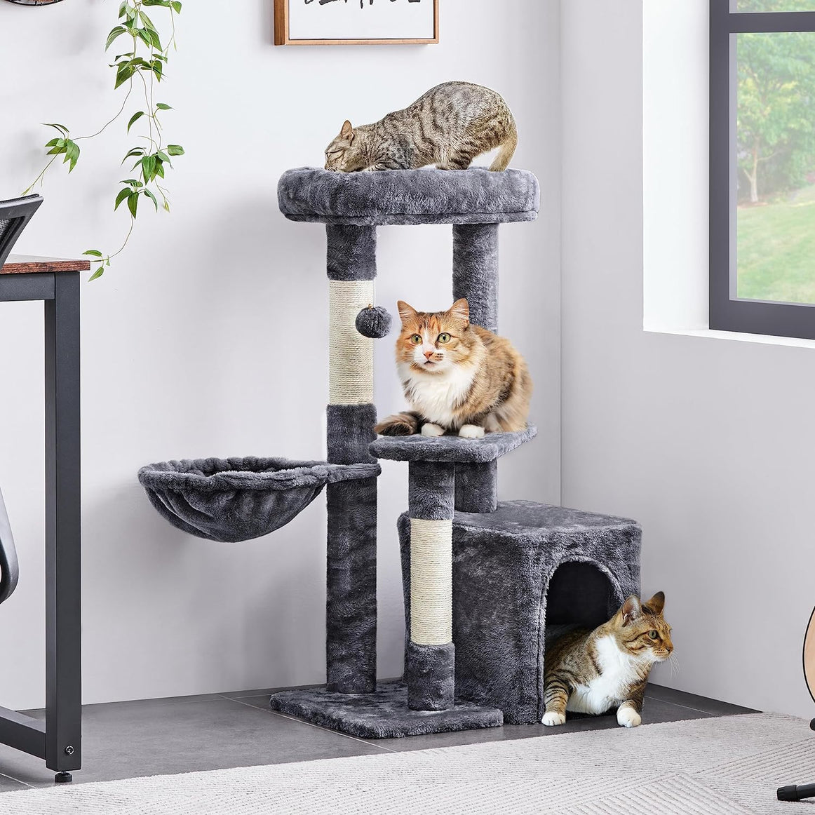 Well-furnished Cat Tree 34In Cat Tower, Multi-Level Cat Condo