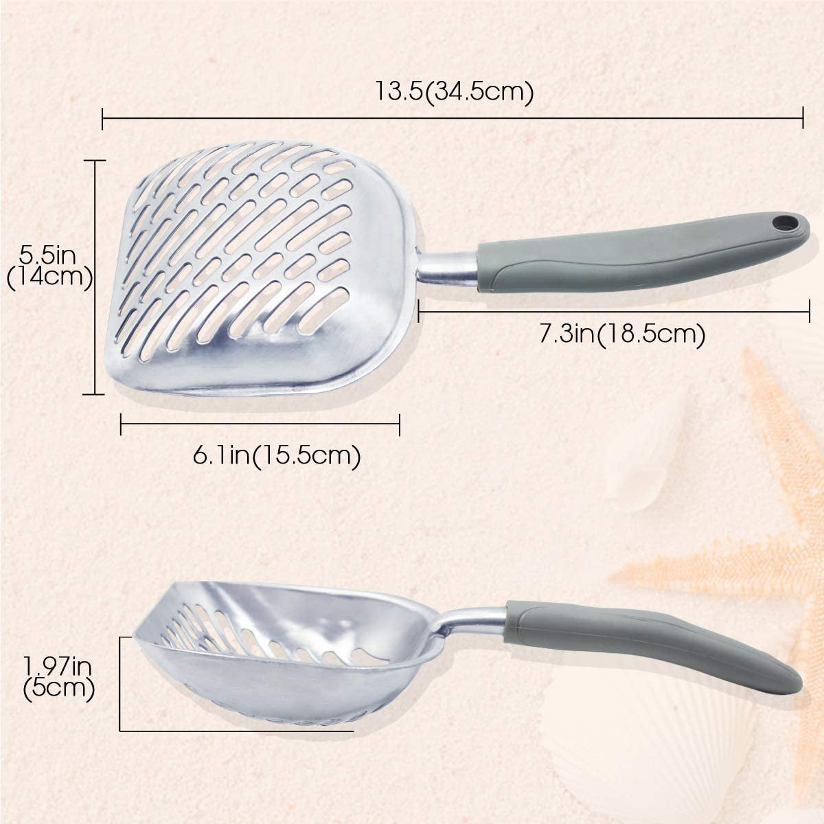 Durable metal Cat Litter Scoop