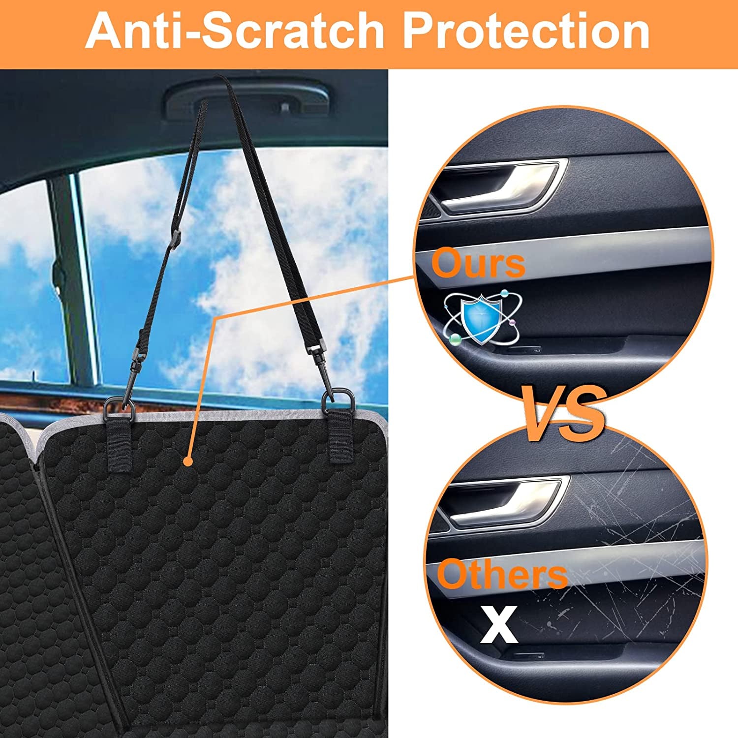 Waterproof rear seat dog protector