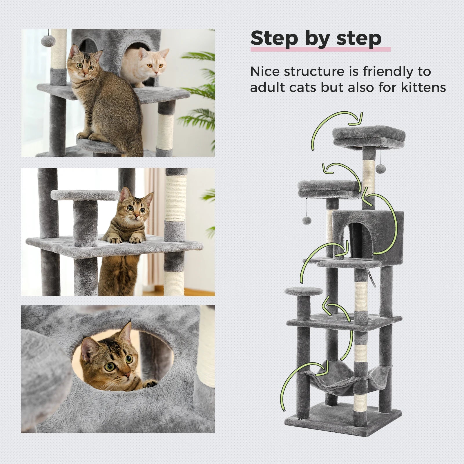 Pawz road Mult-level cat tree house Perch