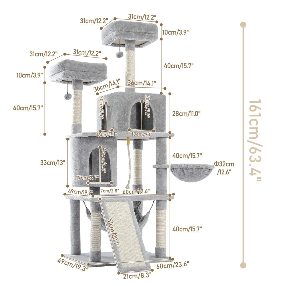 Pawz road Mult-level cat tree house Perch