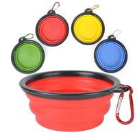 Outdoor Portable Puppy Water Container with Carabiner Folding