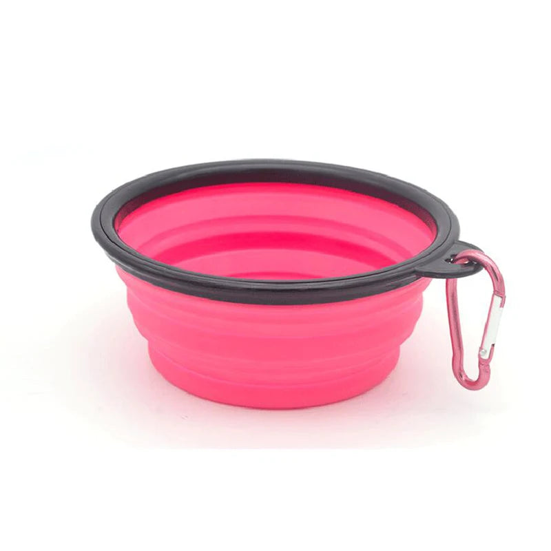 Outdoor Portable Puppy Water Container with Carabiner Folding