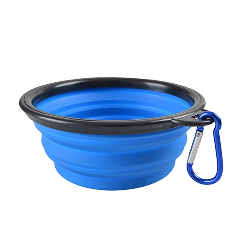 Outdoor Portable Puppy Water Container with Carabiner Folding