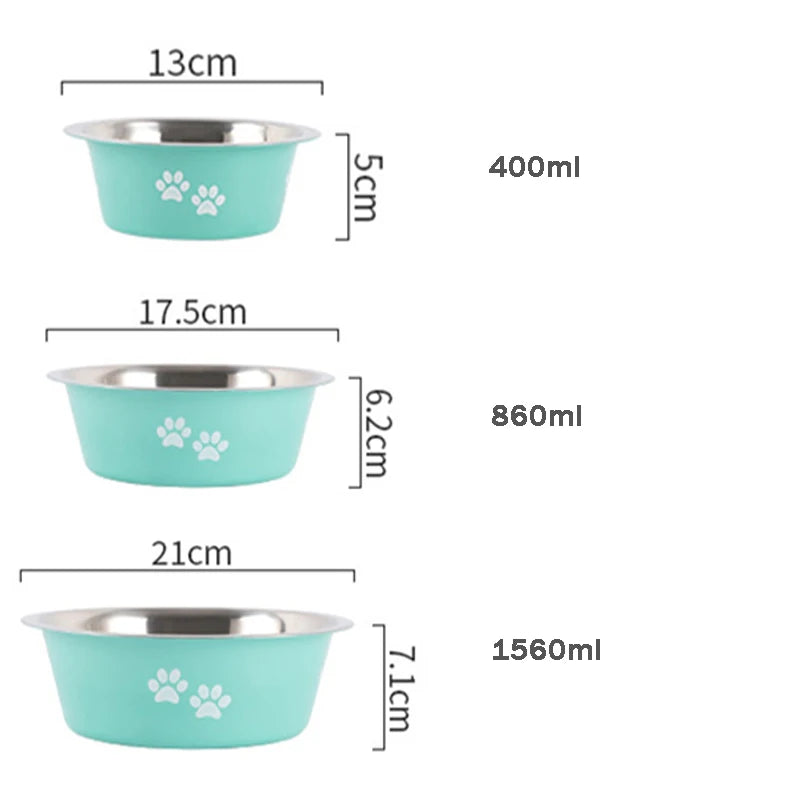 Stainless-steel Non-slip Dog/ Cat Bowls