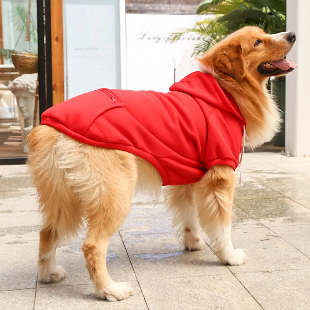 Dogs Hooded Sweatshirt with Pocket Hat Pet Clothes Sweaters Cat Hoodies Coat Winter