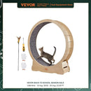 VEVOR Cat Exercise Wheel Natural Wood Silent Running Toy