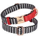 Durable PU Leather Dog Collars Necklace Personalized Pet ID Collars