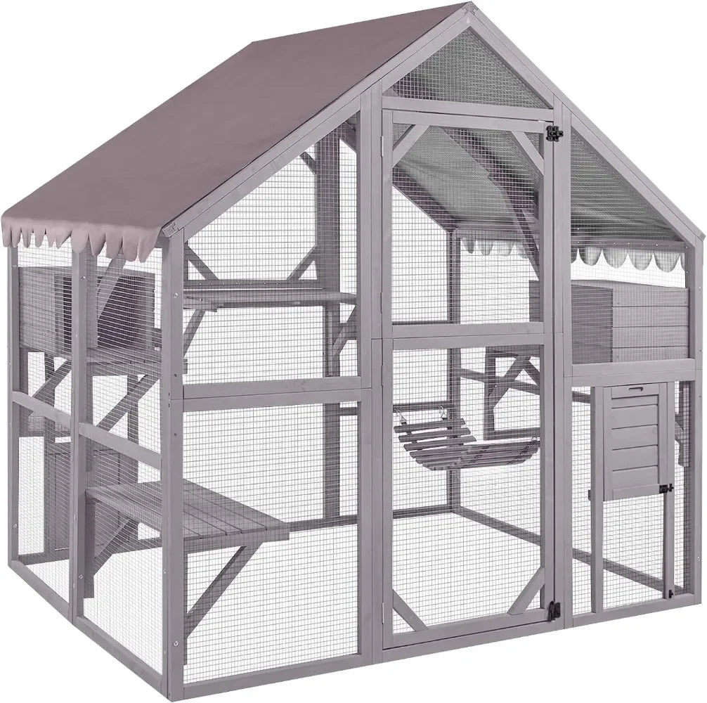 Large cat Catio Enclosure, Outdoor with bridges and a run