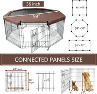 Foldable outdoor Metal Dog Exercise Playpen Gate Fence Dog