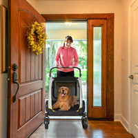 2 pet Stroller with a Zipper Divider