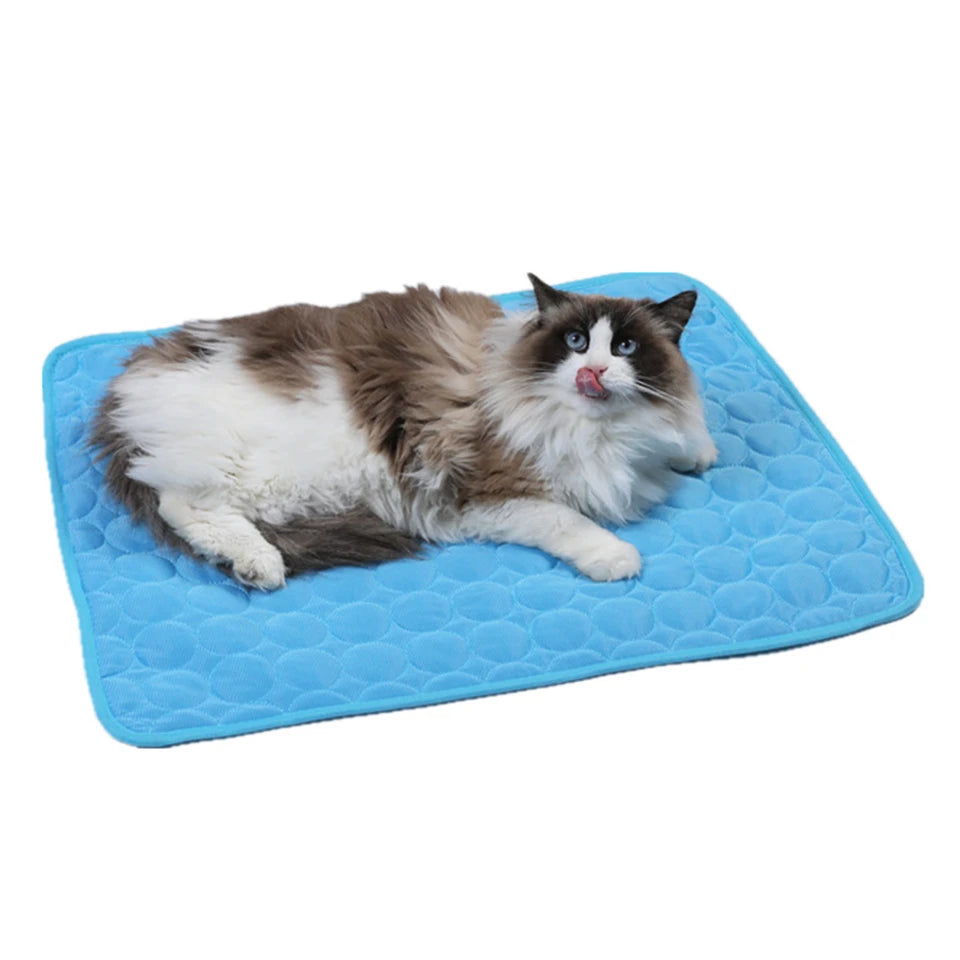 Dog Cooling Summer Pad Mat for Dogs Cat, Ice Gel Bed Mattress Cool Mascotas Cushion Blanket