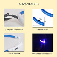 Led Light Glowing Loss Prevention LED Collar For Dogs