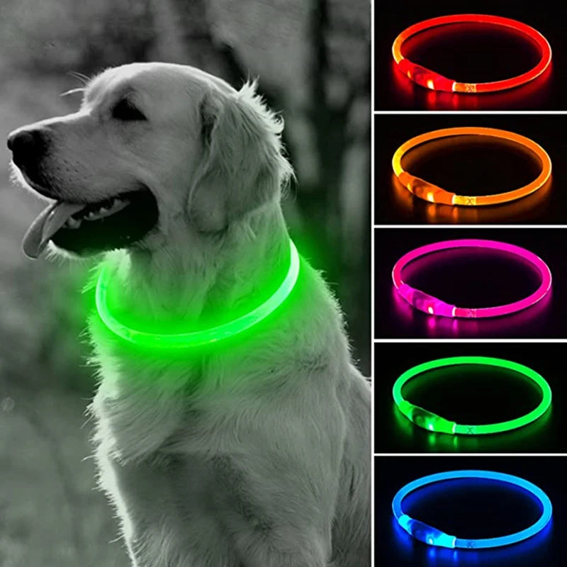 Led Light Glowing Loss Prevention LED Collar For Dogs