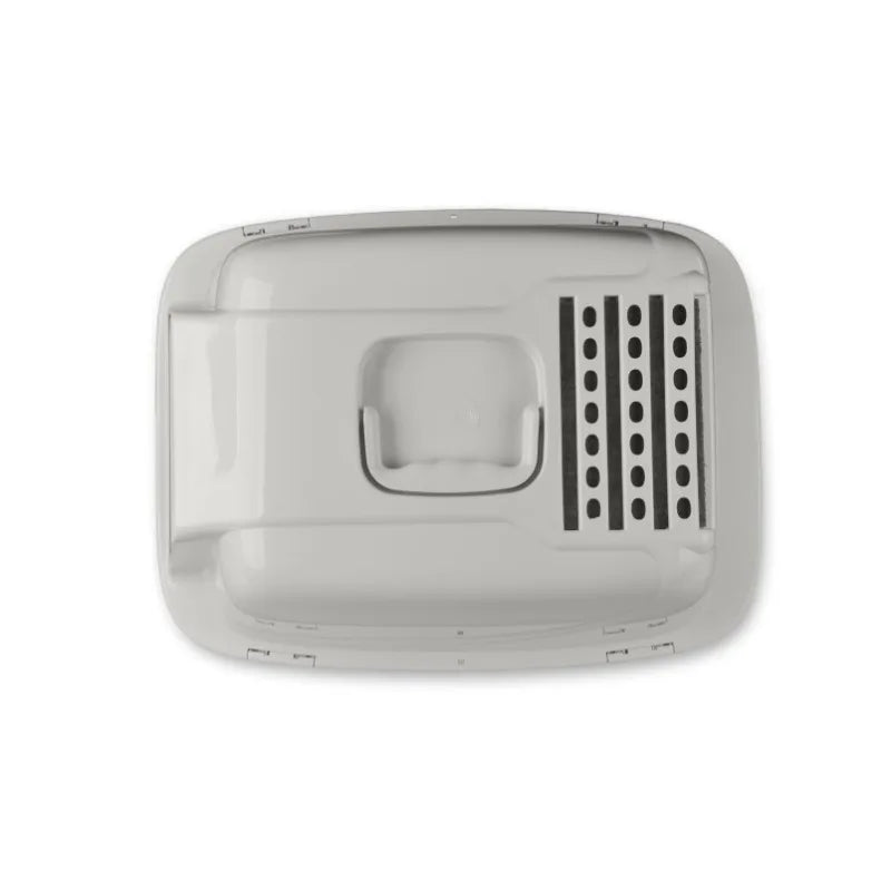 Odor Control Large Enclosed Cat Litter Box, Hooded, Pearl