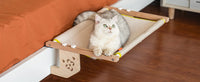 Sturdy Cat Window Perch Hammock Bed with Wood Metal Frame for Cats