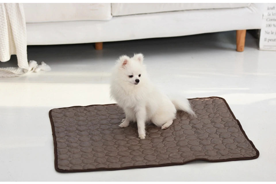 Dog Cooling Summer Pad Mat for Dogs Cat, Ice Gel Bed Mattress Cool Mascotas Cushion Blanket