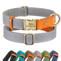 Durable PU Leather Dog Collars Necklace Personalized Pet ID Collars