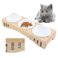 Pets Bowl Feeding And Water 3-Bowl Feeding Station Non-Slip