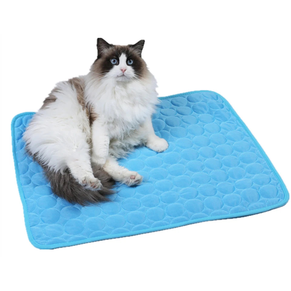 Dog Cooling Summer Pad Mat for Dogs Cat, Ice Gel Bed Mattress Cool Mascotas Cushion Blanket