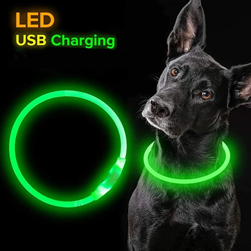 Led Light Glowing Loss Prevention LED Collar For Dogs