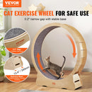 VEVOR Cat Exercise Wheel Natural Wood Silent Running Toy