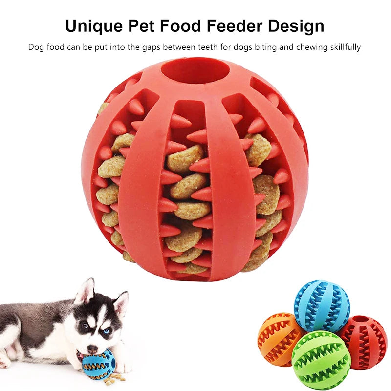 Dog Ball Toys for Small Dogs Interactive Elasticity Puppy Chew Toy