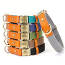 Durable PU Leather Dog Collars Necklace Personalized Pet ID Collars