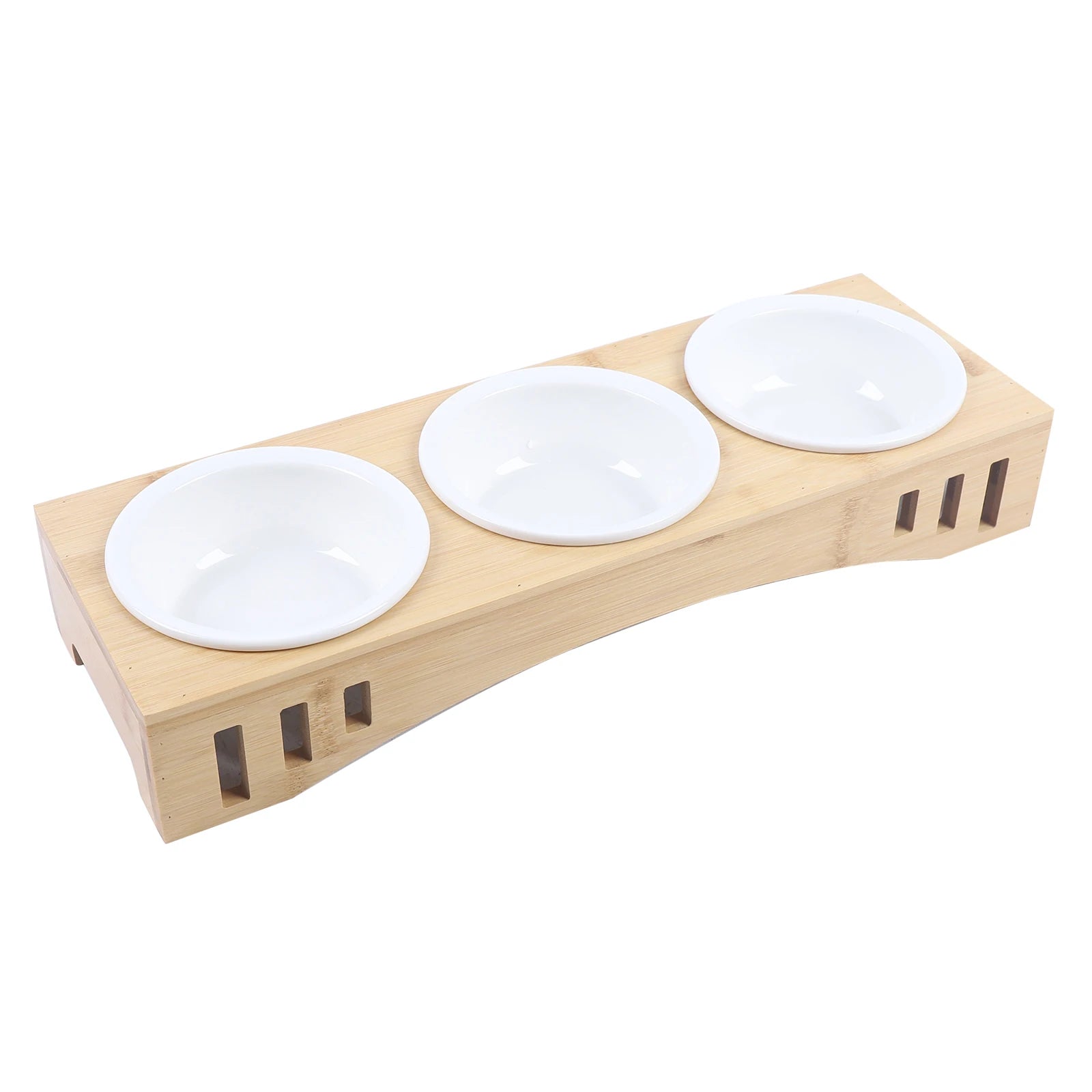 Pets Bowl Feeding And Water 3-Bowl Feeding Station Non-Slip