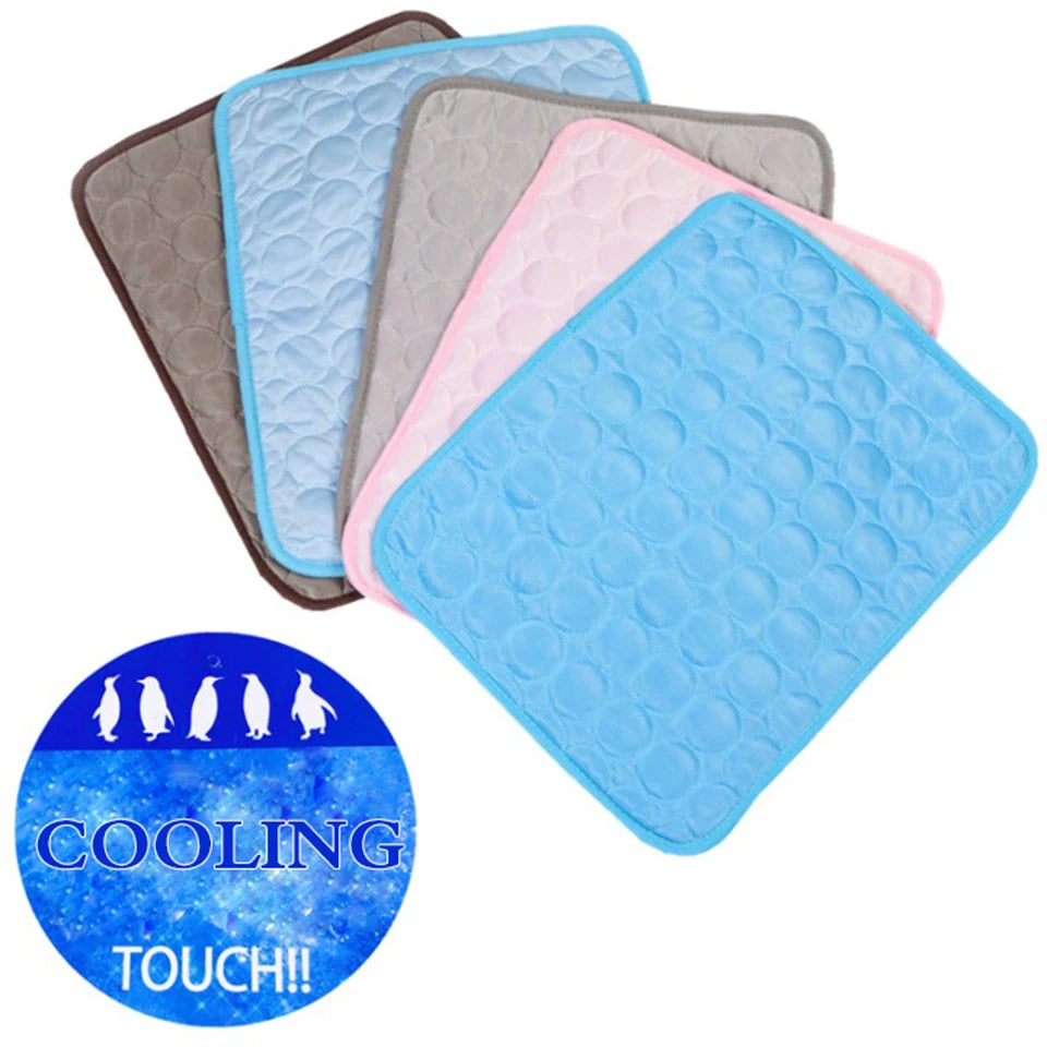 Dog Cooling Summer Pad Mat for Dogs Cat, Ice Gel Bed Mattress Cool Mascotas Cushion Blanket