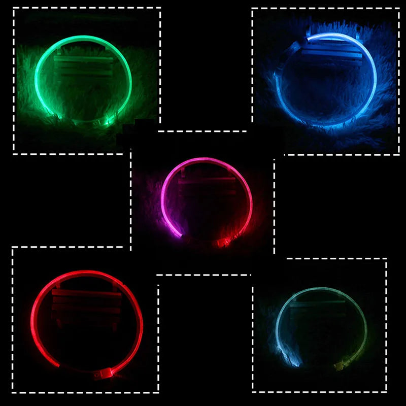 Led Light Glowing Loss Prevention LED Collar For Dogs