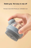 1pc Pet Bath Brush Soft Silicone With Shampoo Dispenser Cleaning Fur And Hair