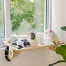 Sturdy Cat Window Perch Hammock Bed with Wood Metal Frame for Cats