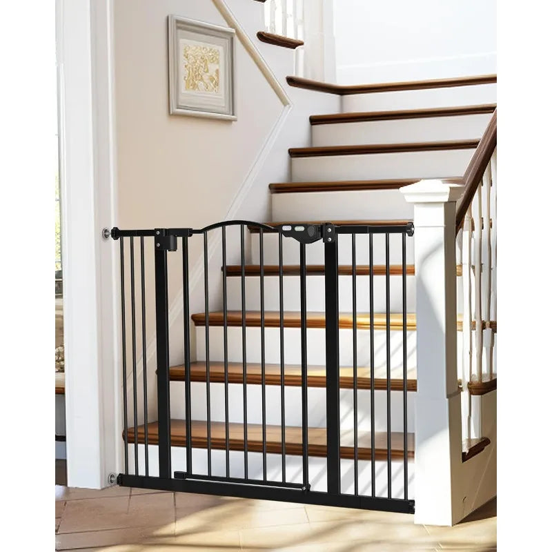 39.6” Dog Gate for Stairs & Doorways Auto Close Both Sides