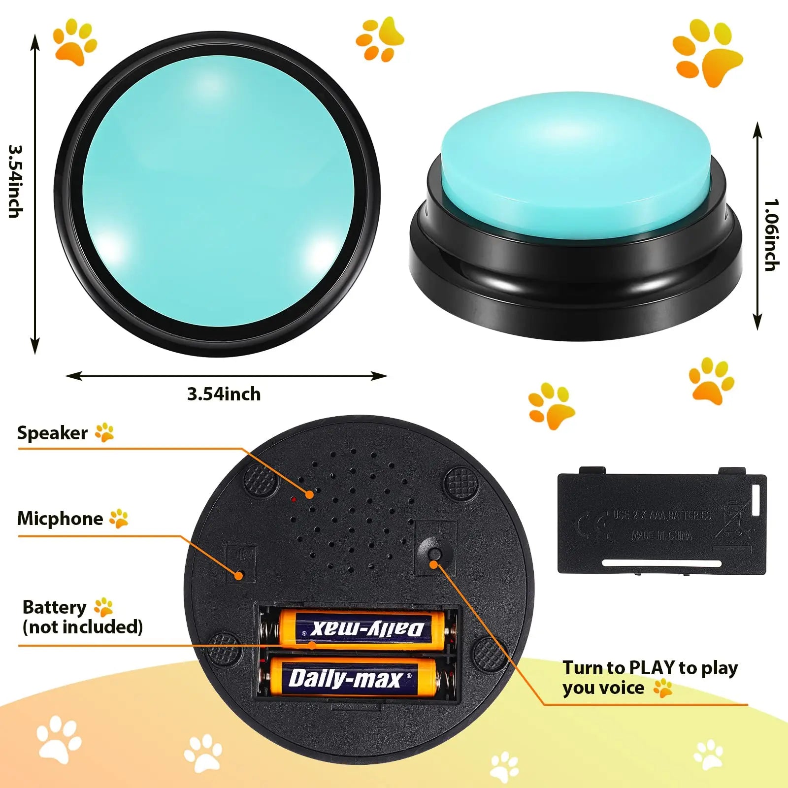 Training Button Recordable Pet Communication Dog Toys