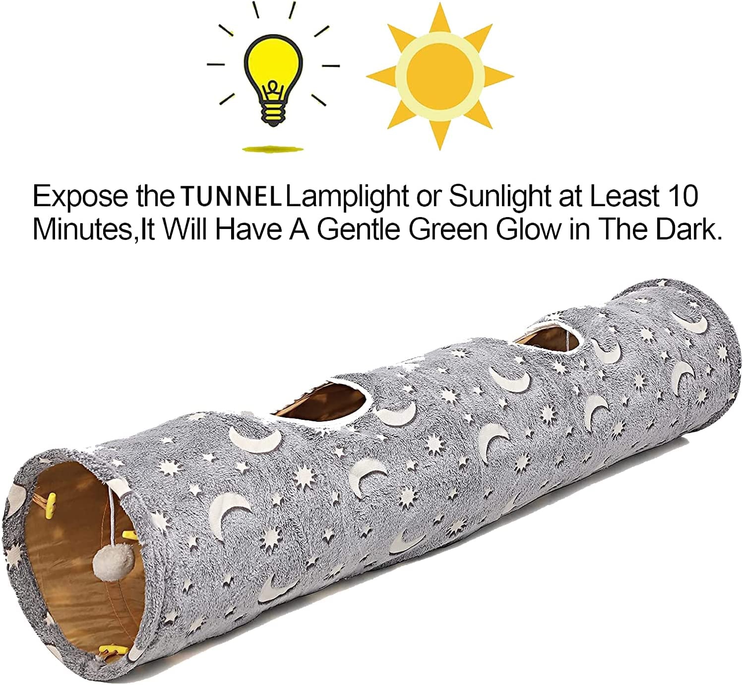 Pet Tunnel Tube with Plush Ball Toys for Small Animals Pets