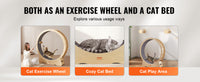 VEVOR Cat Exercise Wheel Natural Wood Silent Running Toy